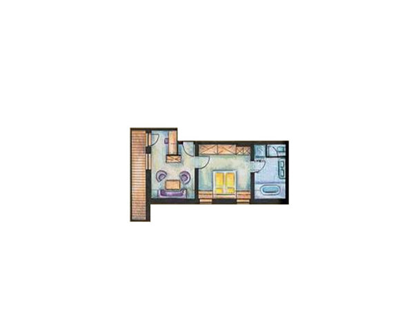 Grundriss der Schwalbennestsuite.